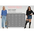 thumbnail image 7 of MOYIKO Pleated Blouses for Women 3/4 Length Bell Sleeve T Shirts Dressy Casual Round Neck Summer Tops, 7 of 7