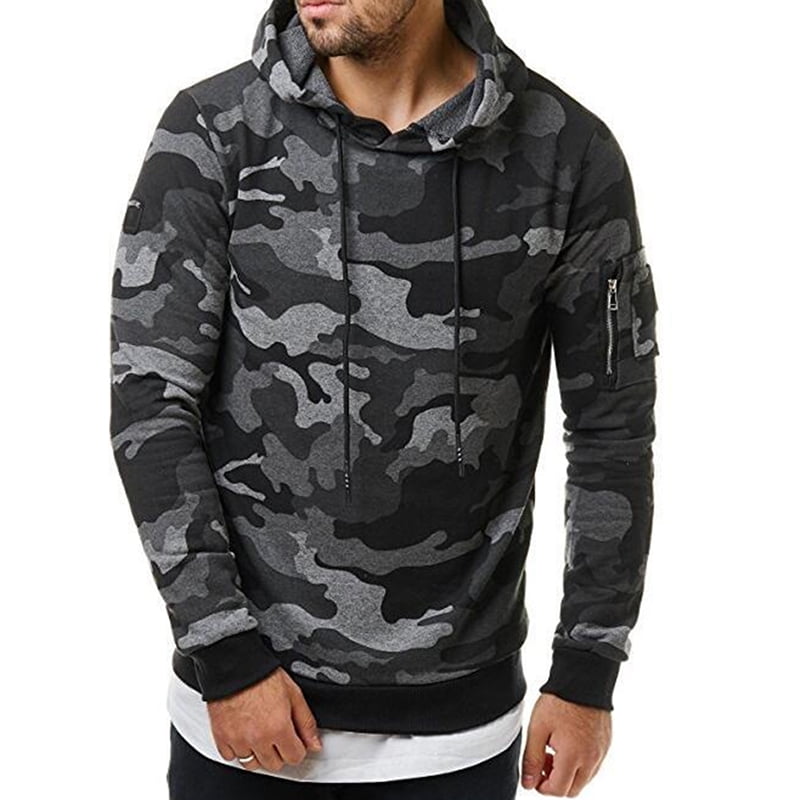 gray camo sweater
