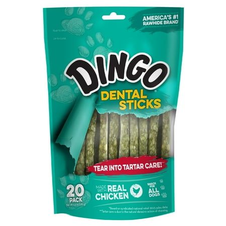 UPC: 0615650260133 | Dingo Tartar and Breath Chicken Dental Sticks  20-Count