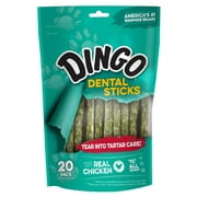 Dingo Tartar and Breath Chicken Dental Sticks, 20-Count