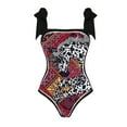 thumbnail image 4 of Maillot de Bain pour Femmes, Grande Taille, Tendance, en Maille, Imprimé, Mode, Découpe, Ajourée, 4 of 6