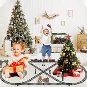 BUBUQE Train Set for Kids Remote Control Electric Toys Steam Locomotive,Passenger Carriage & Luxury Tracks