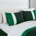 thumbnail image 3 of Chezmoi Collection 7-Piece Luxury Floral Leaves Embroidery Comforter Set, Queen, Green/Black/Cream, 3 of 9