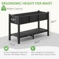 thumbnail image 4 of Dycanpo Raised Garden Bed with Legs and Storage Shelf, Outdoor Planter Box, 47x19x28in, Black, 4 of 8