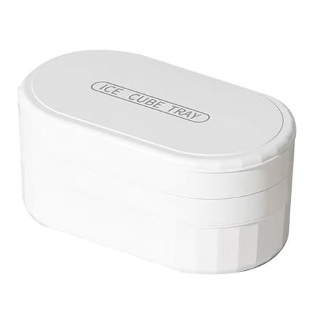 

Chamat Silicone Ice Tray 72 Grid Food-Safe Ice Cube Mold -Capacity Ice-Making Container Ice Storage Box(White)
