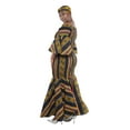 thumbnail image 2 of Women's Long African Dress Ankara Print | Cotton Clothing Smoked Fish Tail Mermaid with Matching Headwrap, Fade Resistant Elastic Smoked Bodice Kente Afrocentric Dress, 2 of 2