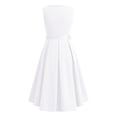 thumbnail image 5 of XQYLOS Girls Elegant Dresses Sleeveless Round Neck A-line Party Dance Graduation Mesh Dress Size 5-14 Years, 5 of 7