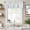 Grey, light blue, variant on Light Blue Grey Botanical Farmhouse Short Window Curtain Valances, Spring Floral Summer Farmhouse Rod Pocket Kitchen Valances for Living Room Bedroom Bathroom Cafe 42" x 18"