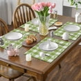 thumbnail image 4 of Hometravel Bunny Print Easter Placemat 30x45cm, Linen Look Insulating Table Mat, Western Style Dining Decor, Holiday Themed Party Supply, 4 of 6
