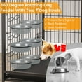 thumbnail image 5 of IHEX Chic Dog Crate Furniture with 3 Storage Shelves, Wooden Dog Kennel with Flip-Up Top and Double Doors, Dog Cage with Removable, Sturdy Versatile Indoor Table Kennel for Medium Dogs, Grey, 5 of 7