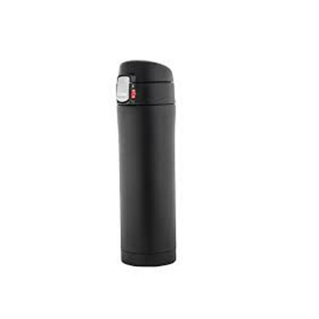Termo HappyWare de acero inoxidable con seguro antiderrame Negro HappyWare Antiderrame Negro