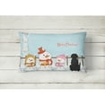 thumbnail image 2 of Carolines Treasures BB2388PW1216 Merry Christmas Carolers Black Labrador Canvas Fabric Decorative Pillow, 12H x16W,, 2 of 3