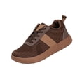 thumbnail image 4 of IEMIEMIEM Women Fashion Sneakers Platform Retro Gum Sole Casual Tennis Skate Shoe Genuine Leather Walking Footwear Anti Slip Trainers Brown 6.5 Wide, 4 of 6
