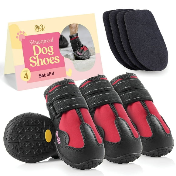 Chaussures Imperméables pour Chiens - Chaussures Élégantes pour Chiens - Bottes pour Chiens avec Fond en Caoutchouc Antidérapant Protège la Patte des Trottoirs Chauds Ou Froids, Chaussons pour Chiens avec Sangles Réfléchissantes pour la Sécurité des Chiens, Chaussures pour Chiots.