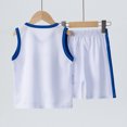 thumbnail image 4 of oqasdz Baby Boy Outfits Kids Basketball Short Set Quick Drying V Neck Vest and Shorts Sports Active Two Piece Set /11-12 Years, 4 of 6