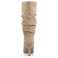 thumbnail image 4 of Journee Womens Sonnet Stiletto Heel Knee High Extra Wide-Calf Slouchy Comfort Dress Boots, 4 of 10