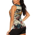 thumbnail image 3 of Fotbe Retro American Eagle Blusas Sin Mangas para Mujer – Estilo Casual, Corte Suelto, Slim-Fit, Cuello Redondo Deportivo, Tops de Verano para Gimnasio y Yoga-X-Large, 3 of 7