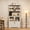 White, variant on TROPOW 6-Tier Kitchen Bakers Rack,Storage, Power Outlet, and Glass Doors,Rustic Wood Coffee Hutch, Microwave Stand with 3 Open Shelves for Kitchen, Living Room, Dining Room