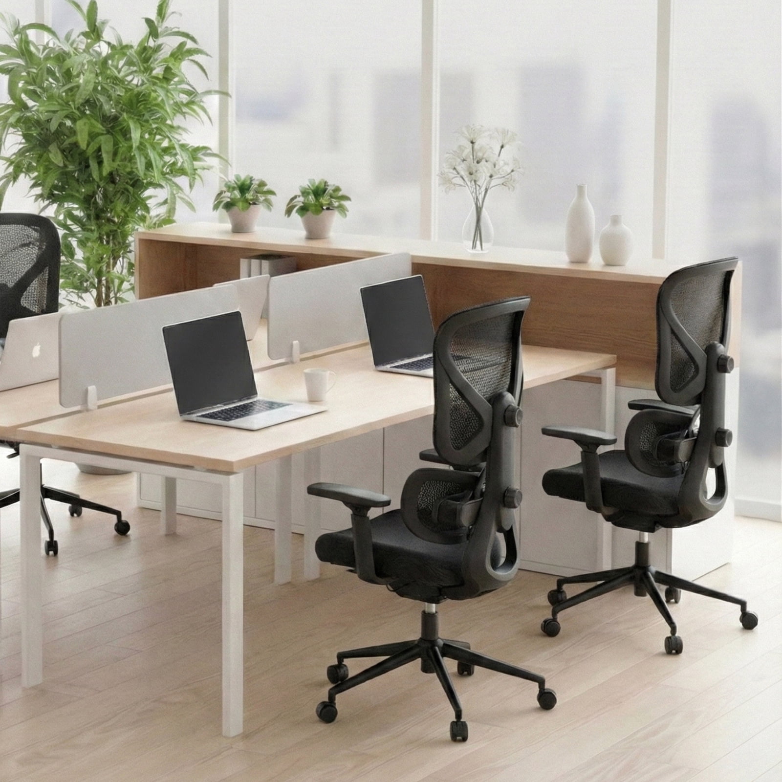 Nouhaus Ergo Morph Black Mesh Ergonomic High Back Office Chair with 2-Zone Lumbar Support for Home Office & Gaming