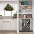 thumbnail image 5 of LALILO Kitchen Curtain Valance Christmas Happy Funny Twin Rod Pocket Window Curtain 52"x 18" Set of 2, 5 of 5