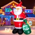 thumbnail image 1 of Papá Noel Inflable de 8 Pies con Luces LED FunFanso, 1 of 7