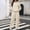 Beige women's matching lounge set a1, variant on sdhkgrrt Women's 2 Piece Matching Lounge Set Long Sleeve Hoodie with Kangaroo Pocket Drawstring Jogger Pants Solid Casual Loose Tracksuit Soft Homewear Fall Winter Outfits, Black L