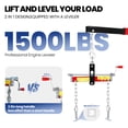 thumbnail image 6 of Folding Engine Hoist,2 Ton Folding Hydraulic Engine Lifter,Heavy Duty Alloy Steel Cherry Picker,Heavy Folding Shop Crane with 6 Wheels,Red, 6 of 9