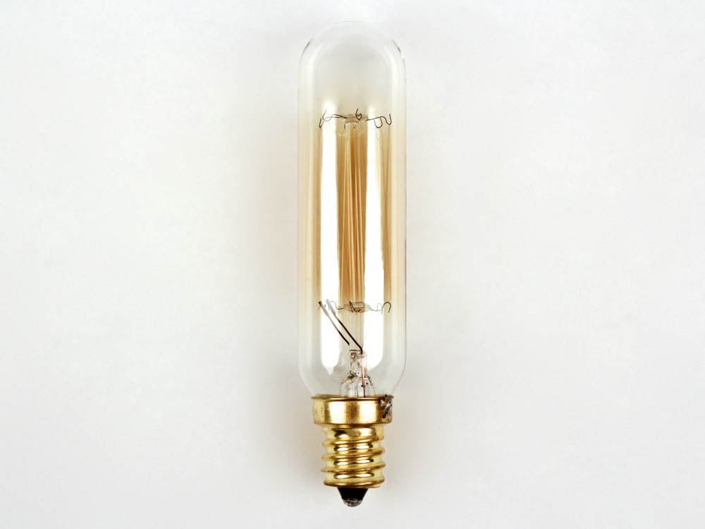 Bulbrite 25 Watt Dimmable Antique T6 Nostalgic Thread Incandescent Light Bulb with Candelabra (E12) Base, 2200K Amber Light