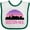 White and Green, variant on Inktastic Boston Gifts for Kids Retro Skyline Girls Baby Bib