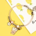 thumbnail image 2 of 2023 nueva pulsera popular creativa de cerámica tejida de dibujos animados para mujer, joyería de tocador, miel, pareja, estudiante, regalo pequeño, joyería, taza de té de la leche, 2 of 2