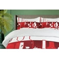 thumbnail image 4 of Ambesonne Wine Duvet Cover Sets, Modern Abstract, 2-Queen, Red Burgundy White, 4 of 7