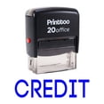 thumbnail image 2 of Printtoo Rubber Stamp Office Stationary Self Inking CREDIT Custom Stamp-Blue, 2 of 2