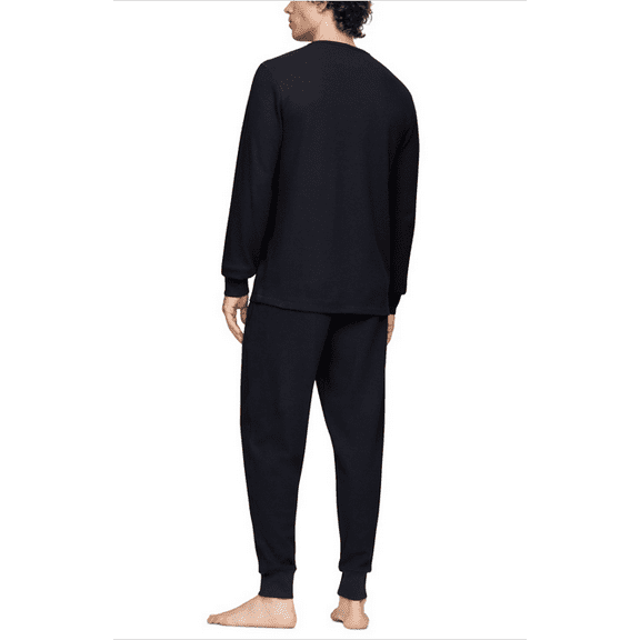 Tommy Hilfiger Men's Waffle-Knit Long-Sleeve Crewneck Thermal Top - Navy