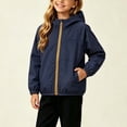 thumbnail image 6 of Mitankcoo Girls Hooded Lined Softshell Jacket Full Zip Windproof Outerwear with Pockets for Kids Outdoor Casual Coat 1-13Y, 6 of 7
