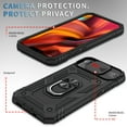 thumbnail image 2 of JTCASES for iPhone 15 Case, Sliding Camera Cover+ Rotating Ring Kickstand + Magnetic Car Mount + Inside Card Holder, Bracket Shockproof Frame Anti-drop PC TPU Heavy Duty Protection, Black, 2 of 11