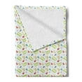 thumbnail image 2 of Ladybug Soft Flannel Fleece Throw Blanket, Botanical Garden Theme with Leaves Fern Flowers Raindrops Bugs Luck Doodle, Cozy Plush for Indoor and Outdoor Use, 70" x 90", Multicolor, by Ambesonne, 2 of 5