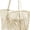 Beige, variant on Beach Nylon Mesh Tote Bag, Casual Tote Bag Women Foldable Max 23L Shoulder Bag, Sandproof Woven Shoulder Handbag, for Beach Picnic Vacation, Black