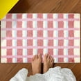 thumbnail image 7 of Jinswick Checkered Bath Mat Washable Non-Slip Funny Bathroom Rug Cute Bathroom Mat Ultra Soft Microfiber Absorbent Floor Carpet for Shower Tub Bedroom, 7 of 7