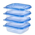 thumbnail image 2 of (3 pack) Mainstays 4-Pack 3.8 Cup Plastic Square Food Storage Container, 2 of 7