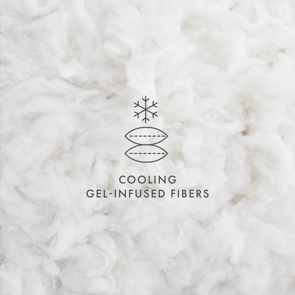 Cooling Gel Fiber Bed Pillow 2-Pack Standard/Queen Size For All Sleep Styles - Back, Side and Stomach Sleepers