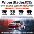 thumbnail image 2 of 2012 Land Rover Range Rover Evoque Beam Wiper Blades Wipers w/1yr Warranty (Set of 2) (WiperBladesUSA), 2 of 5