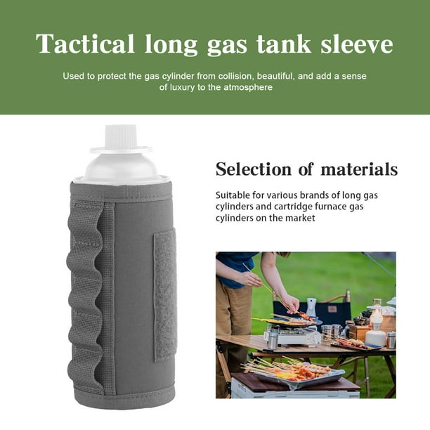 Funda táctica para cilindro de combustible anticaída para acampar cubierta para lata de Gas bolsa de almacenamiento para tanque de Gas para acampar al aire libre