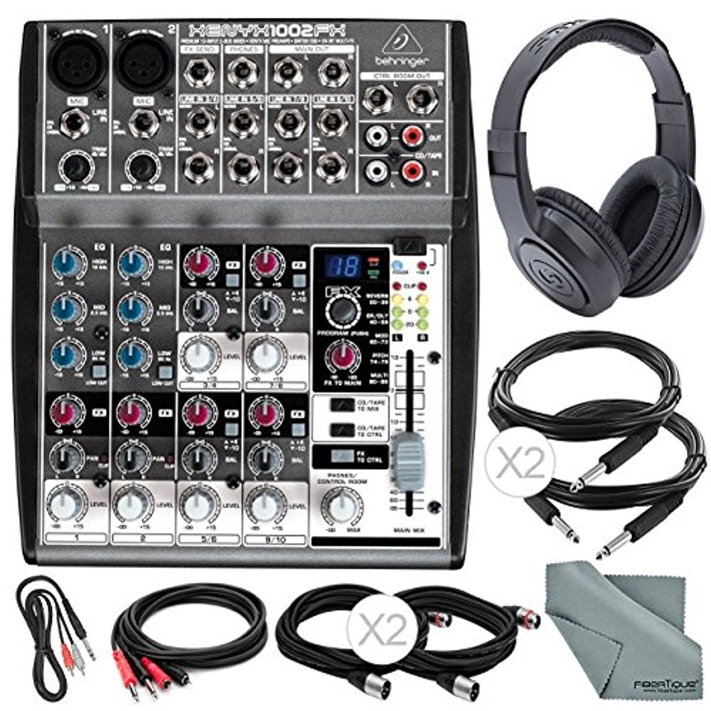 Behringer XENYX 1002FX 10Channel Audio Mixer with Effects Processor