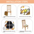 thumbnail image 4 of Fall and Birds Seat Covers for Dining Room Chairs Set Of 4,Stretch Printed Washable Chair Seat Cover with Elastic Ties and Button,Removable Waterproof Couch Cushion Covers, 4 of 6
