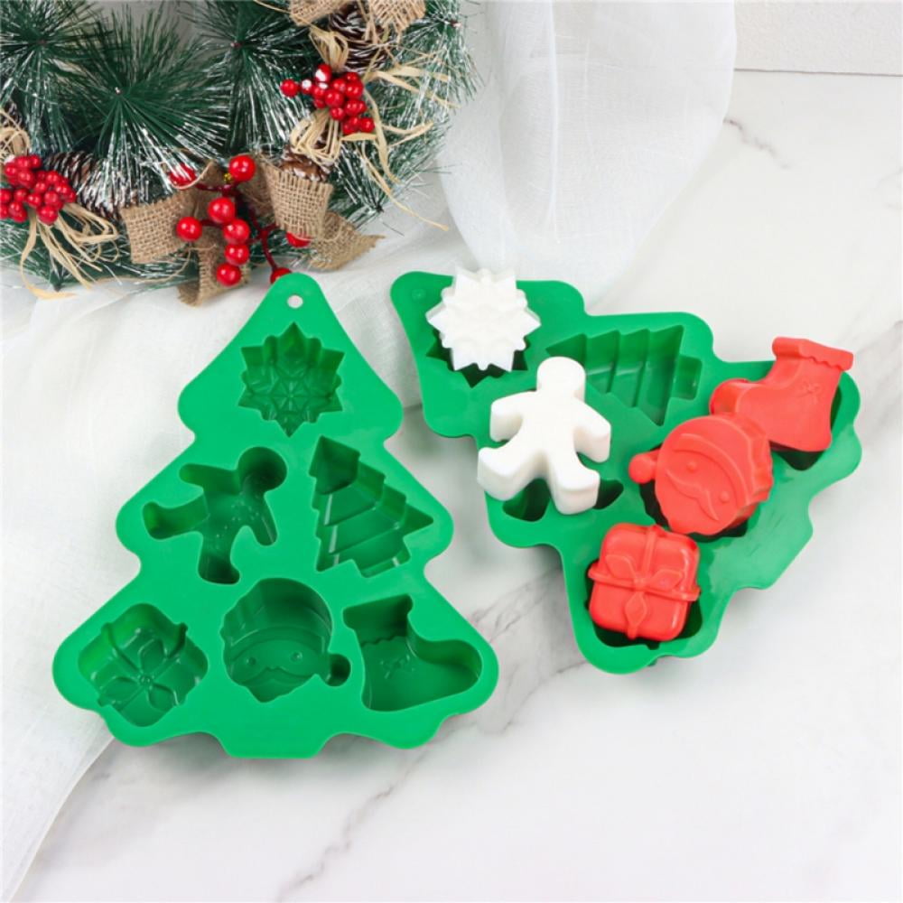 Christmas Silicone Cake Decor Mold Chocolate Baking Cookies Biscuit Mould Tool 