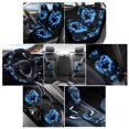 thumbnail image 2 of Renewold Dolphin Flower Blue Car Accessories Set 12 Pcs, Universal Car Seat Covers Steering Wheel Cover Seat Belt Pad Armrest Cover Coasters Handbrake Gear Shift Cover Car Accessories Fit Most Cars, 2 of 7