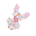 thumbnail image 5 of Seyurigaoka Girl’s Sweet Flamingo Print Hollow Ruffles Suspender Swimsuit, 5 of 6