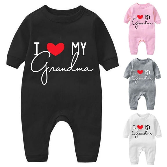 Bovxnpu Fall Winter Newborn Bodysuit, Infant Rompers, Toddler Kids Boys Long Sleeve Valentine's Day Heart Print T-Shirt Jumpsuit Romper