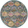 thumbnail image 6 of SAFAVIEH Madison Britton Geometric Floral Area Rug, Blue/Orange, 6' x 9', 6 of 11
