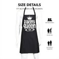 thumbnail image 2 of Funny Black Baking Apron for Women Baker,Cute Baking Queen Apron with 2 Pockets and Adjustable Neck Strap,Perfect for Birthday Christmas Thanksgiving, Large, 2 of 6
